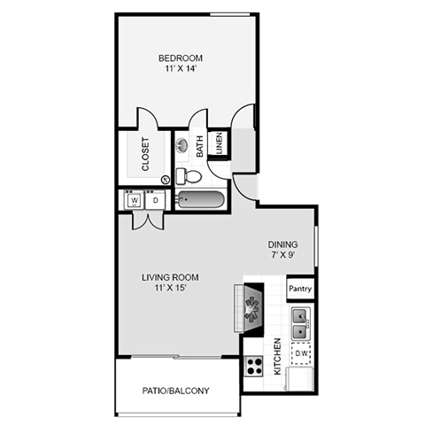 1b Floor Plan 1b Floor Plan at Keller Oaks, Texas ?