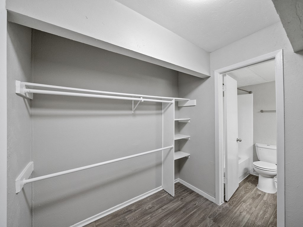 Walk-in closet at The Stella, Irving, 75038