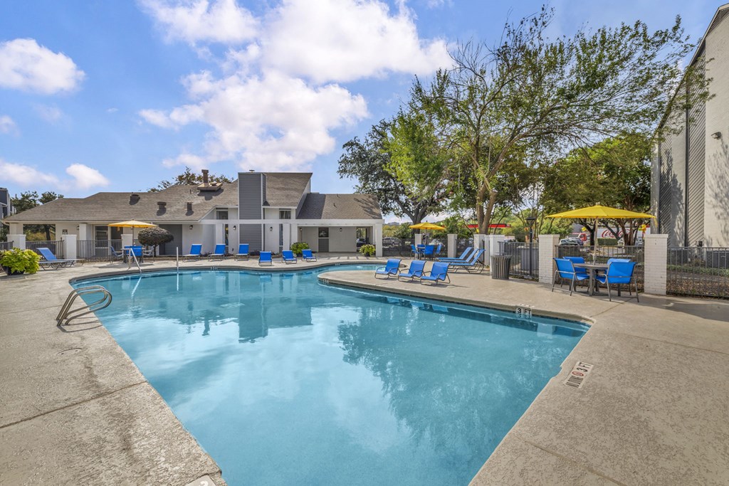 the swimming pool at our apartments