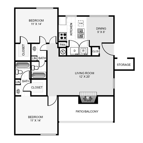 2d Floor Plan 2d Floor Plan at Keller Oaks, Carrollton, 75006 ?