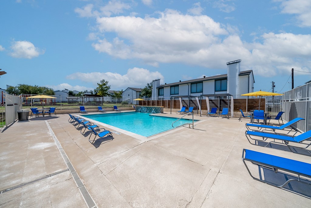 Swimming Pool With Lounge Chairs  at The Stella, Texas, 75038
