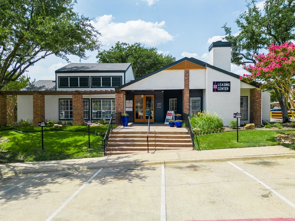 Leasing center at Trinity Apartments, Irving, TX