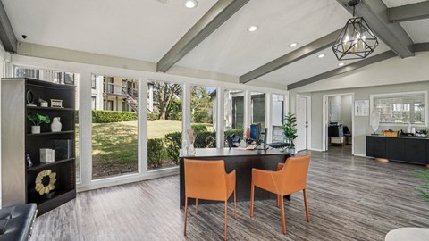 Dining room with a table and chairs at Keller Oaks, Carrollton, TX