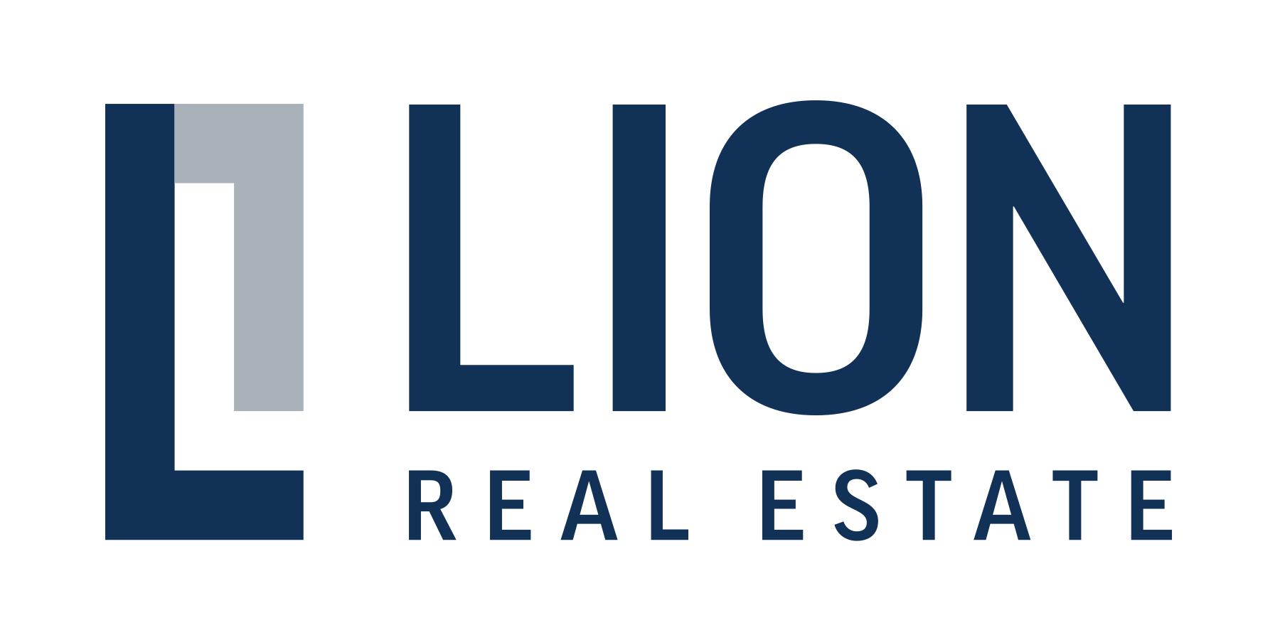 A logo for a real estate company called Lion.