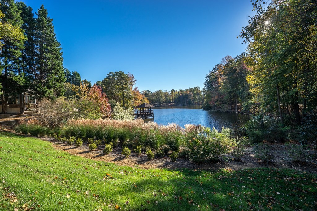 views of the lake from the clubhouse at Radbourne Lake Apartments, Charlotte North Carolina?