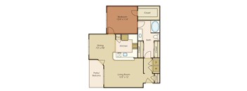 A2 Floor Plan at Villages of Briar Forest, Houston, TX  