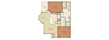 B3 Floor Plan at Villages of Briar Forest, Houston Texas  