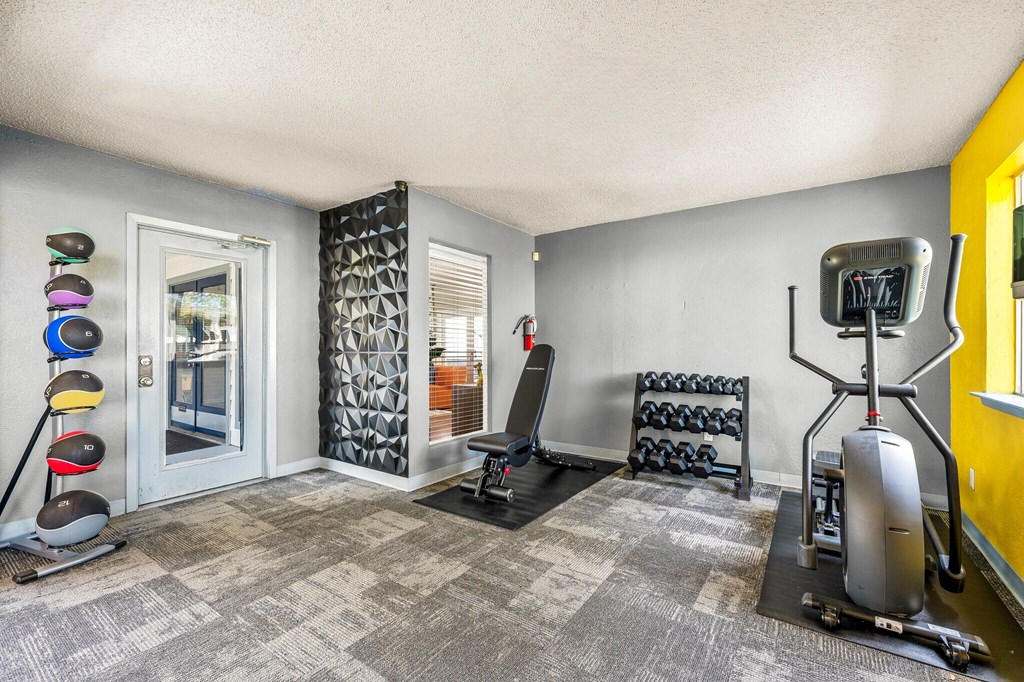 Gym at The Hudson in Carrollton, TX
