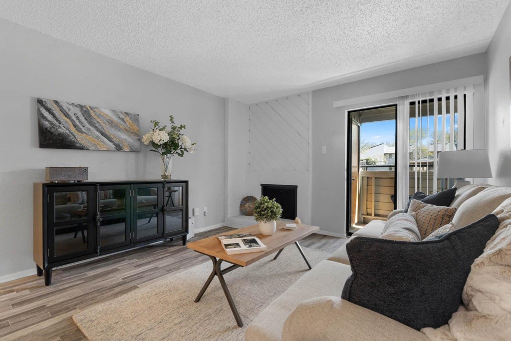 a living room with a couch and a table at District 2308, Arlington, 76011 ?