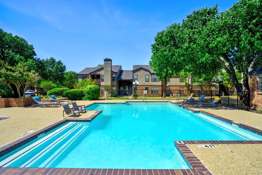 Pool at Trinity Apartments, Irving, TX