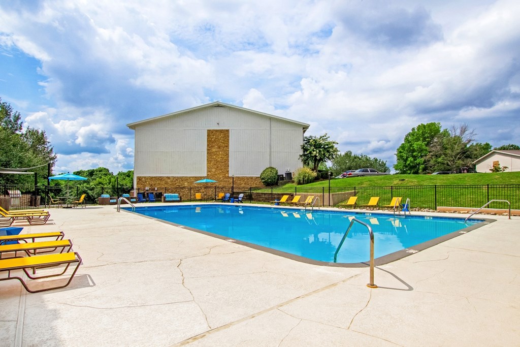 the swimming pool at our apartments