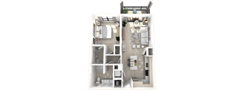 a floor plan of a 1 bedroom apartment