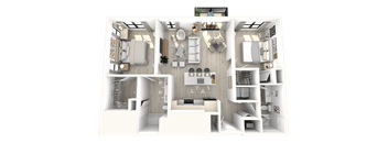 a floor plan of a bedroom and living room