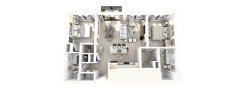 a floor plan of a bedroom and living room