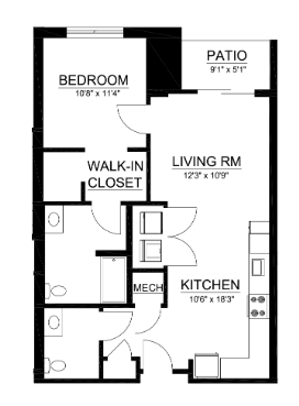 1 Bedroom Apartment
