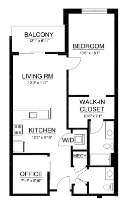 1 Bedroom and Den Apartment