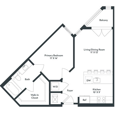 A black and white diagram of a house layout with labeled rooms.