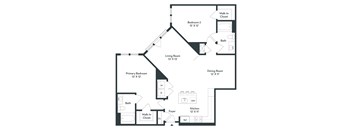A black and white image of a house floor plan.