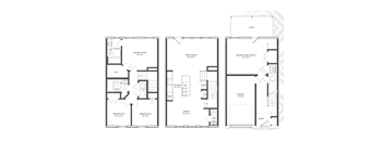 four different floor plans of a house with different floors