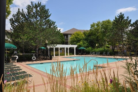 Swimming pool at  Crystal Lake Illinois apartment