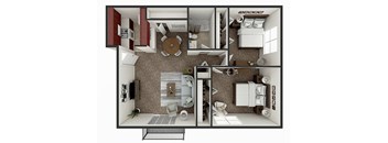 a floor plan of a two bedroom apartment