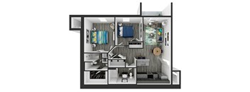 bedroom floor plan an opens concept lofts with balcony and views of the san francisco bay