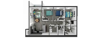 a floor plan of a 1 bedroom apartment