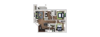 a1 floor plan  1 bedroom  129