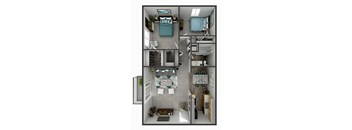 Brandywine Crossing Apartments: Two Bedroom, One Bath -  Peoria IL