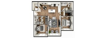 A series of images showing different rooms of a house.