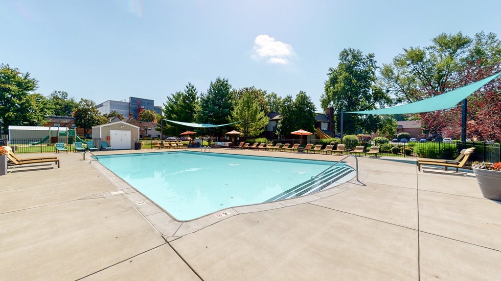 our resort style swimming pool at our apartments in the city