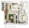 1 Bed 1 Bath 692 sq.ft.