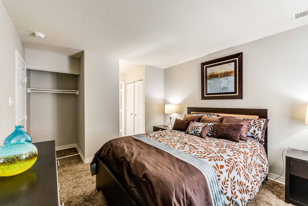 our apartments offer a bedroom with a king sized bed