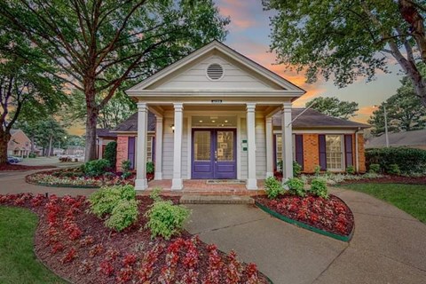 Clubhouse with beautiful sunset