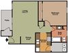 1 BED, 1 BATH 816 sq.ft.