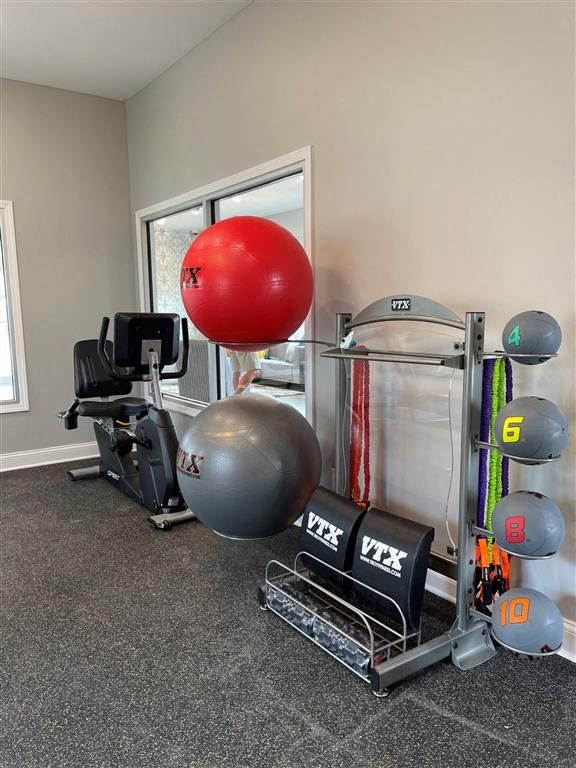 our gym is equipped with everything you need to work out in your home gym