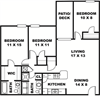 Three Bedroom, Two Bath
