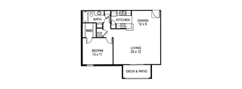 1 Bedroom, 1 Bathroom Extended
