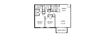 2 Bedroom, 2 Bathroom Extended