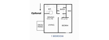 1 Bedroom, 1 Bathroom