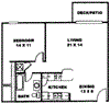 1 Bedroom, 1 Bathroom Extended