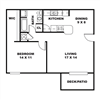 1 Bedroom, 1 Bathroom