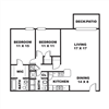 2 Bedroom, 2 Bathroom Extended