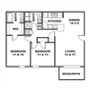 2 Bedroom, 2 Bathroom