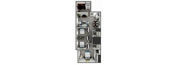 the floor plan of a 2100 sq ft apartment
