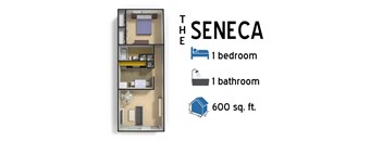 a floor plan of a room with a bedroom and a bathroom