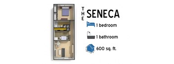 a floor plan of a room with a bedroom and a bathroom