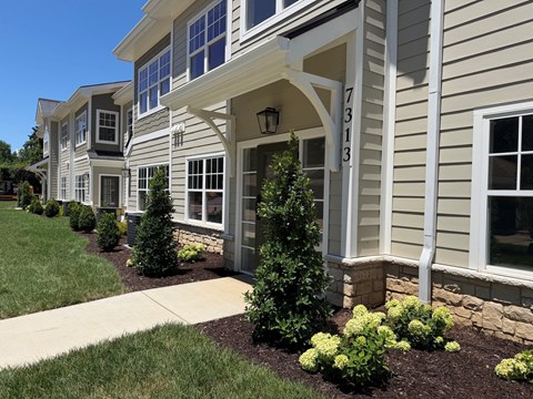 A row of houses with the number 313 on the front.