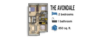 a floor plan of a small apartment with a bathroom and a bedroom