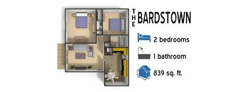 a floor plan of a small room with a bathroom